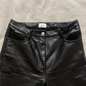 ARITZIA melina vegan leather high rise pants